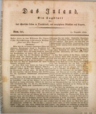 Das Inland (Deutsche Tribüne) Freitag 11. Dezember 1829