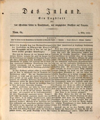 Das Inland (Deutsche Tribüne) Dienstag 2. März 1830