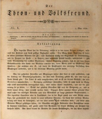 Das Inland (Deutsche Tribüne) Samstag 1. Mai 1830