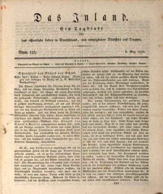 Das Inland (Deutsche Tribüne) Donnerstag 6. Mai 1830