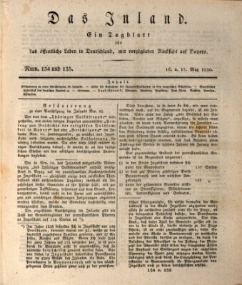 Das Inland (Deutsche Tribüne) Montag 17. Mai 1830