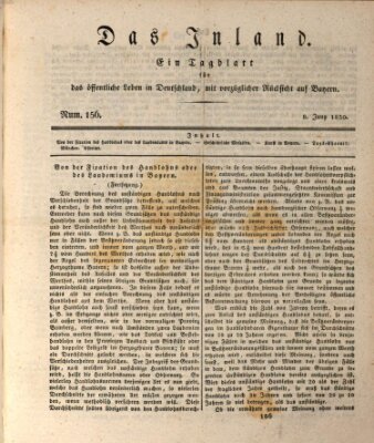 Das Inland (Deutsche Tribüne) Dienstag 8. Juni 1830