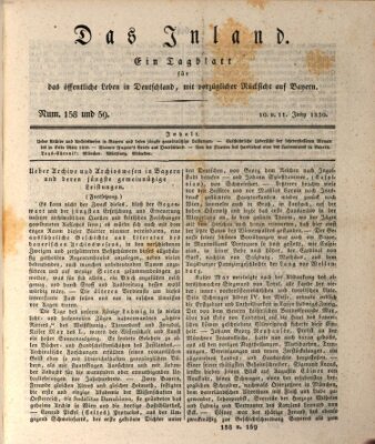 Das Inland (Deutsche Tribüne) Freitag 11. Juni 1830