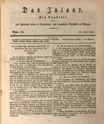 Das Inland (Deutsche Tribüne) Samstag 26. Juni 1830