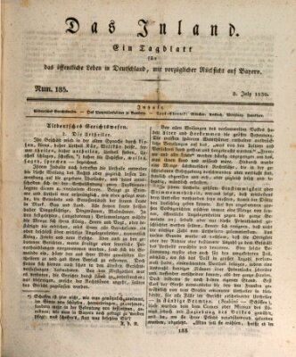 Das Inland (Deutsche Tribüne) Donnerstag 8. Juli 1830