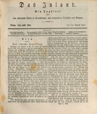 Das Inland (Deutsche Tribüne) Dienstag 24. August 1830