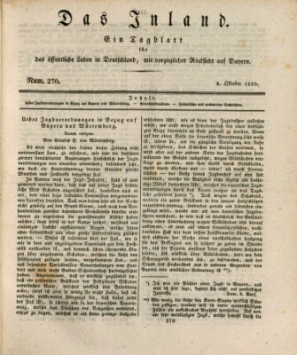 Das Inland (Deutsche Tribüne) Dienstag 5. Oktober 1830