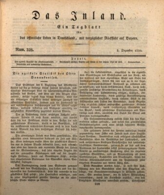 Das Inland (Deutsche Tribüne) Donnerstag 2. Dezember 1830