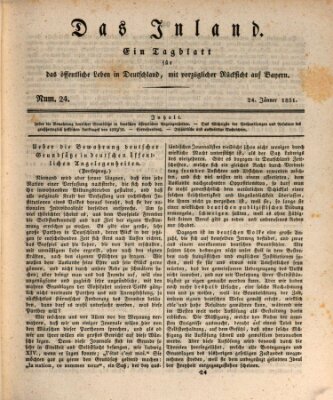 Das Inland (Deutsche Tribüne) Montag 24. Januar 1831