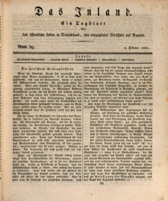 Das Inland (Deutsche Tribüne) Dienstag 8. Februar 1831