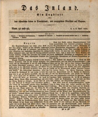 Das Inland (Deutsche Tribüne) Dienstag 5. April 1831