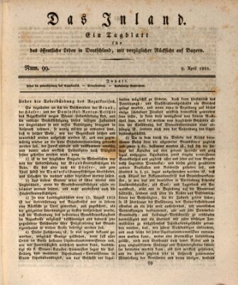 Das Inland (Deutsche Tribüne) Samstag 9. April 1831