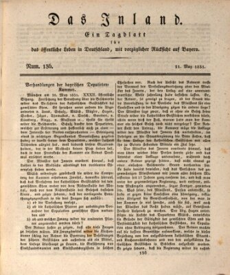 Das Inland (Deutsche Tribüne) Samstag 21. Mai 1831