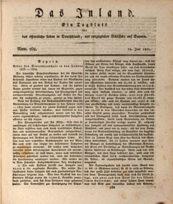 Das Inland (Deutsche Tribüne) Freitag 24. Juni 1831