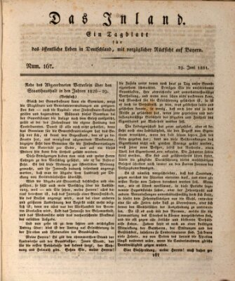 Das Inland (Deutsche Tribüne) Mittwoch 29. Juni 1831