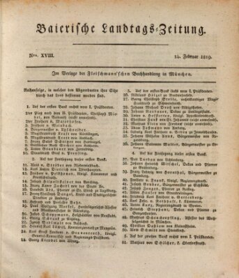 Baierische Landtags-Zeitung Sonntag 14. Februar 1819