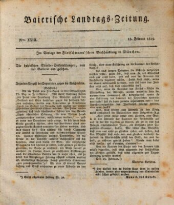 Baierische Landtags-Zeitung Donnerstag 18. Februar 1819