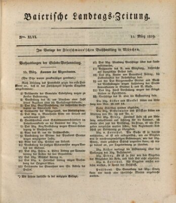 Baierische Landtags-Zeitung Donnerstag 11. März 1819