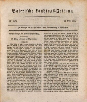 Baierische Landtags-Zeitung Samstag 20. März 1819