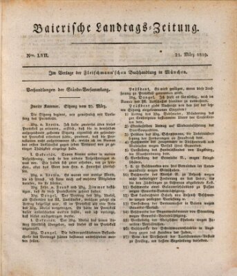 Baierische Landtags-Zeitung Sonntag 21. März 1819