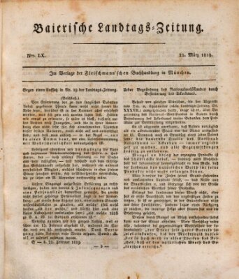 Baierische Landtags-Zeitung Dienstag 23. März 1819