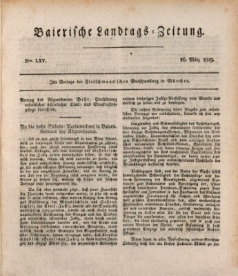 Baierische Landtags-Zeitung Freitag 26. März 1819