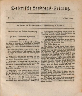 Baierische Landtags-Zeitung Freitag 2. April 1819