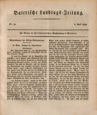 Baierische Landtags-Zeitung Samstag 3. April 1819