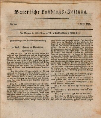 Baierische Landtags-Zeitung Mittwoch 7. April 1819