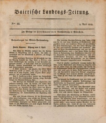 Baierische Landtags-Zeitung Freitag 9. April 1819