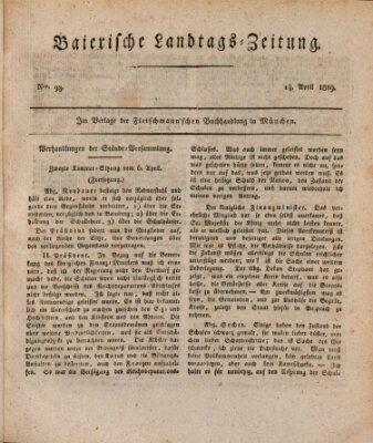 Baierische Landtags-Zeitung Mittwoch 14. April 1819