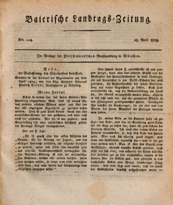 Baierische Landtags-Zeitung Mittwoch 28. April 1819