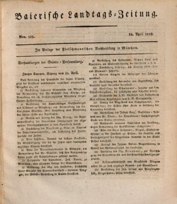 Baierische Landtags-Zeitung Mittwoch 28. April 1819