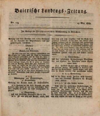 Baierische Landtags-Zeitung Samstag 15. Mai 1819