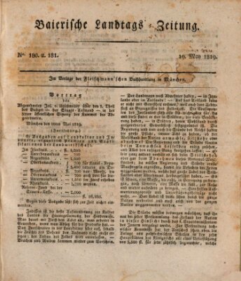 Baierische Landtags-Zeitung Mittwoch 19. Mai 1819