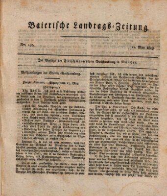 Baierische Landtags-Zeitung Samstag 22. Mai 1819