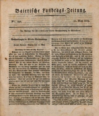 Baierische Landtags-Zeitung Samstag 22. Mai 1819