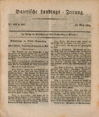 Baierische Landtags-Zeitung Mittwoch 26. Mai 1819