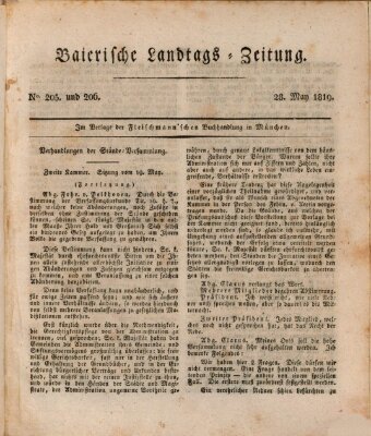 Baierische Landtags-Zeitung Freitag 28. Mai 1819