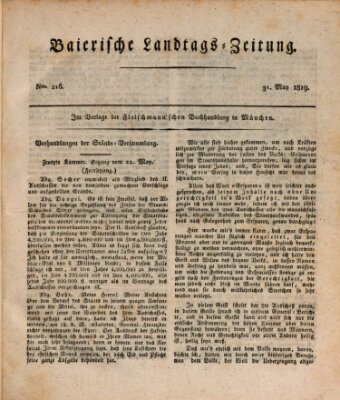 Baierische Landtags-Zeitung Montag 31. Mai 1819