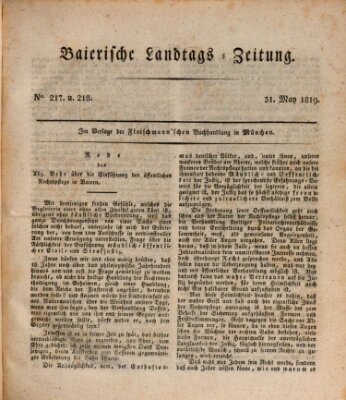 Baierische Landtags-Zeitung Montag 31. Mai 1819