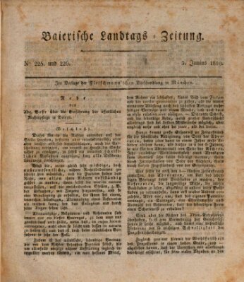 Baierische Landtags-Zeitung Donnerstag 3. Juni 1819