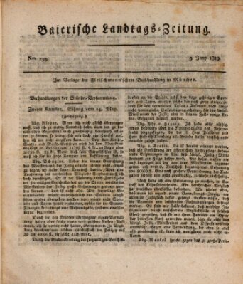 Baierische Landtags-Zeitung Samstag 5. Juni 1819