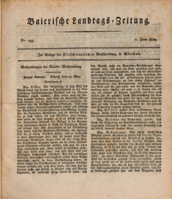 Baierische Landtags-Zeitung Montag 7. Juni 1819
