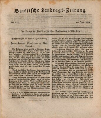 Baierische Landtags-Zeitung Donnerstag 10. Juni 1819