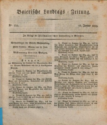 Baierische Landtags-Zeitung Sonntag 13. Juni 1819