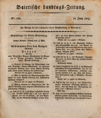 Baierische Landtags-Zeitung Montag 14. Juni 1819