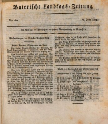 Baierische Landtags-Zeitung Donnerstag 17. Juni 1819