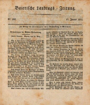 Baierische Landtags-Zeitung Donnerstag 17. Juni 1819