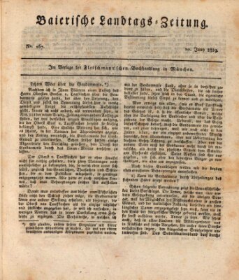 Baierische Landtags-Zeitung Sonntag 20. Juni 1819